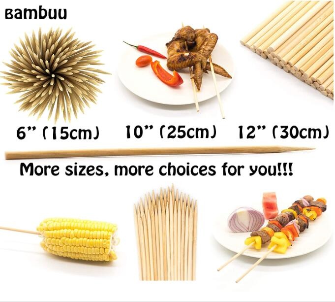 Pehrovin BAMBOO STICKS/ BAMBOO SKEWERS FOR DIY ART ,CRAFT DECORATION OR FOR  BARBEQUE / GRILL / TANDOOR/ BBQ/ ROASTING 100 STICKS - BAMBOO STICKS/ BAMBOO  SKEWERS FOR DIY ART ,CRAFT DECORATION OR