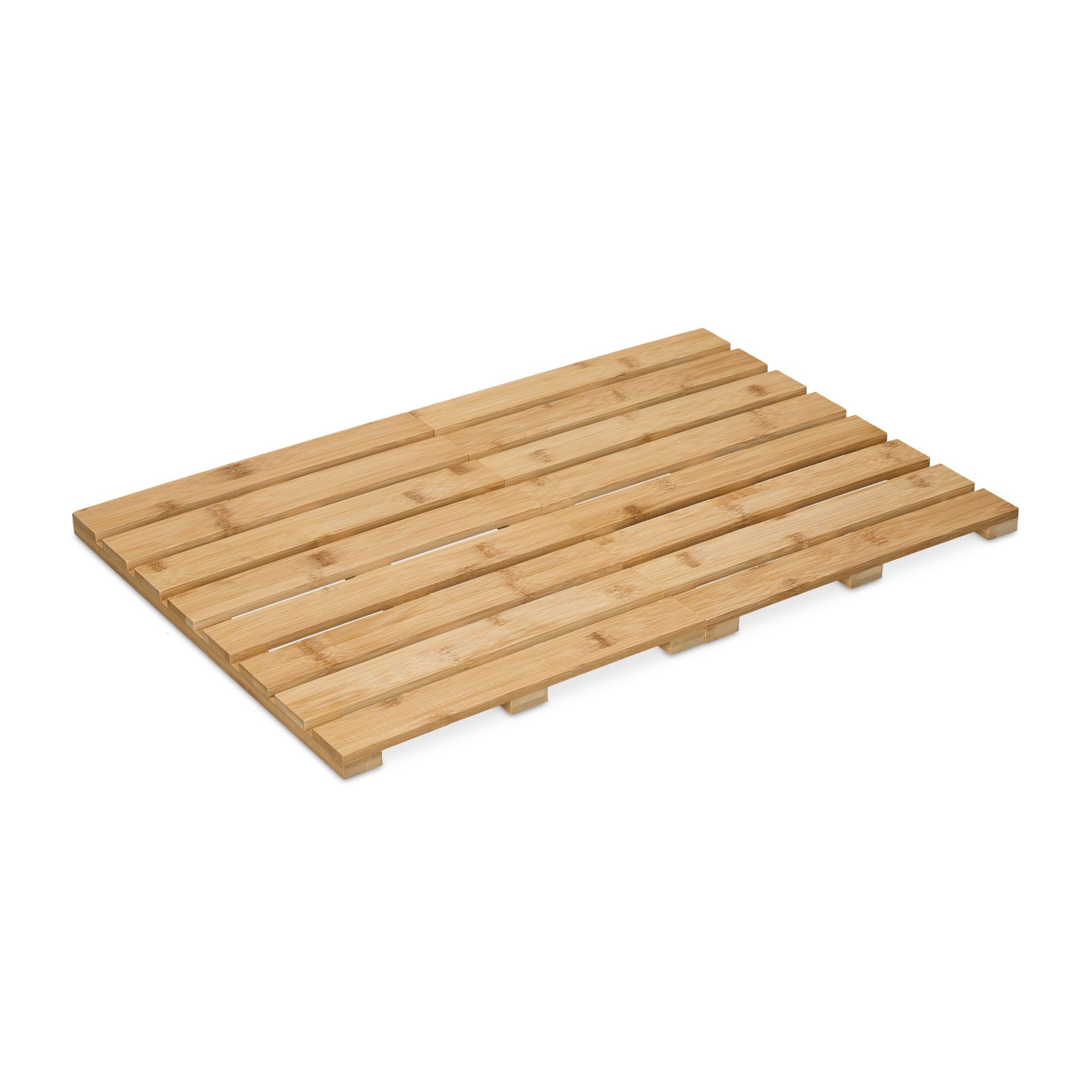 Luxurious and Eco-Friendly Foldable Bamboo Shower Mat for Modern Bathrooms - Experience Safety and Style with Natural Bamboo