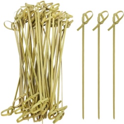 Gun-Shaped Bamboo Skewers: Eco-Friendly Cocktail Picks for Sandwiches, Appetizers, and Art Projects - Durable and Disposable Party Supplies