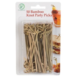 Customizable Bamboo Knot Party Picks - Perfect for Any Occasion