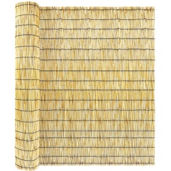 KingNote Reed Screen Curtain Balcony Reed Fence Roll for Outdoor Backyard Patio - Natural Color